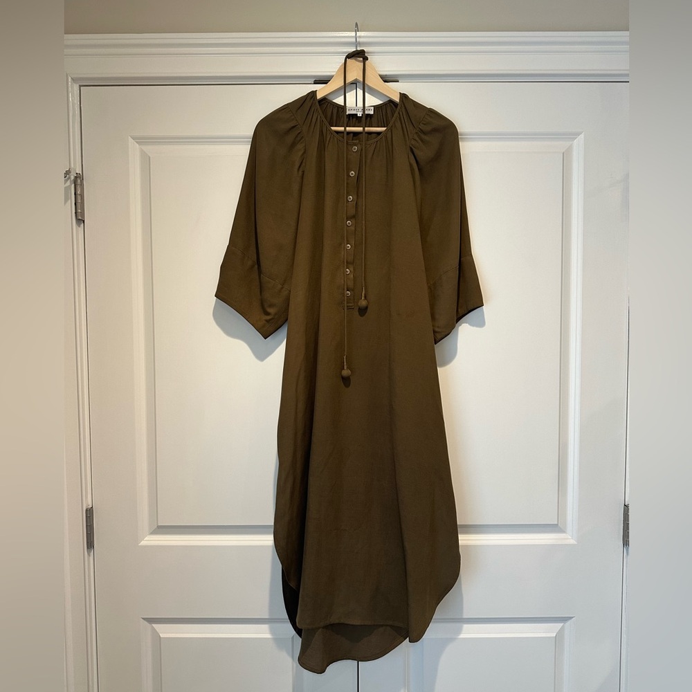 APIECE APART elegant linen shirt dress